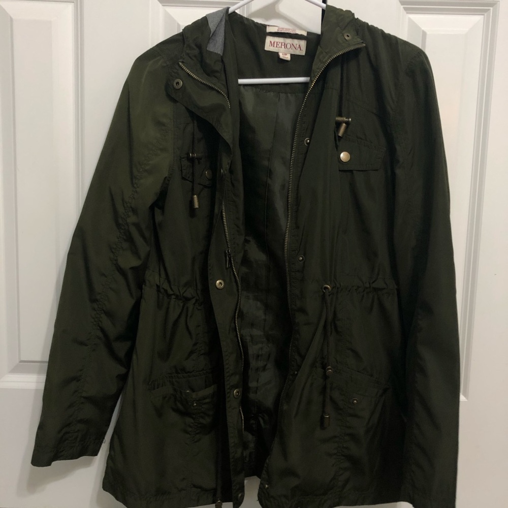 Army Green Wind Breaker Jacket